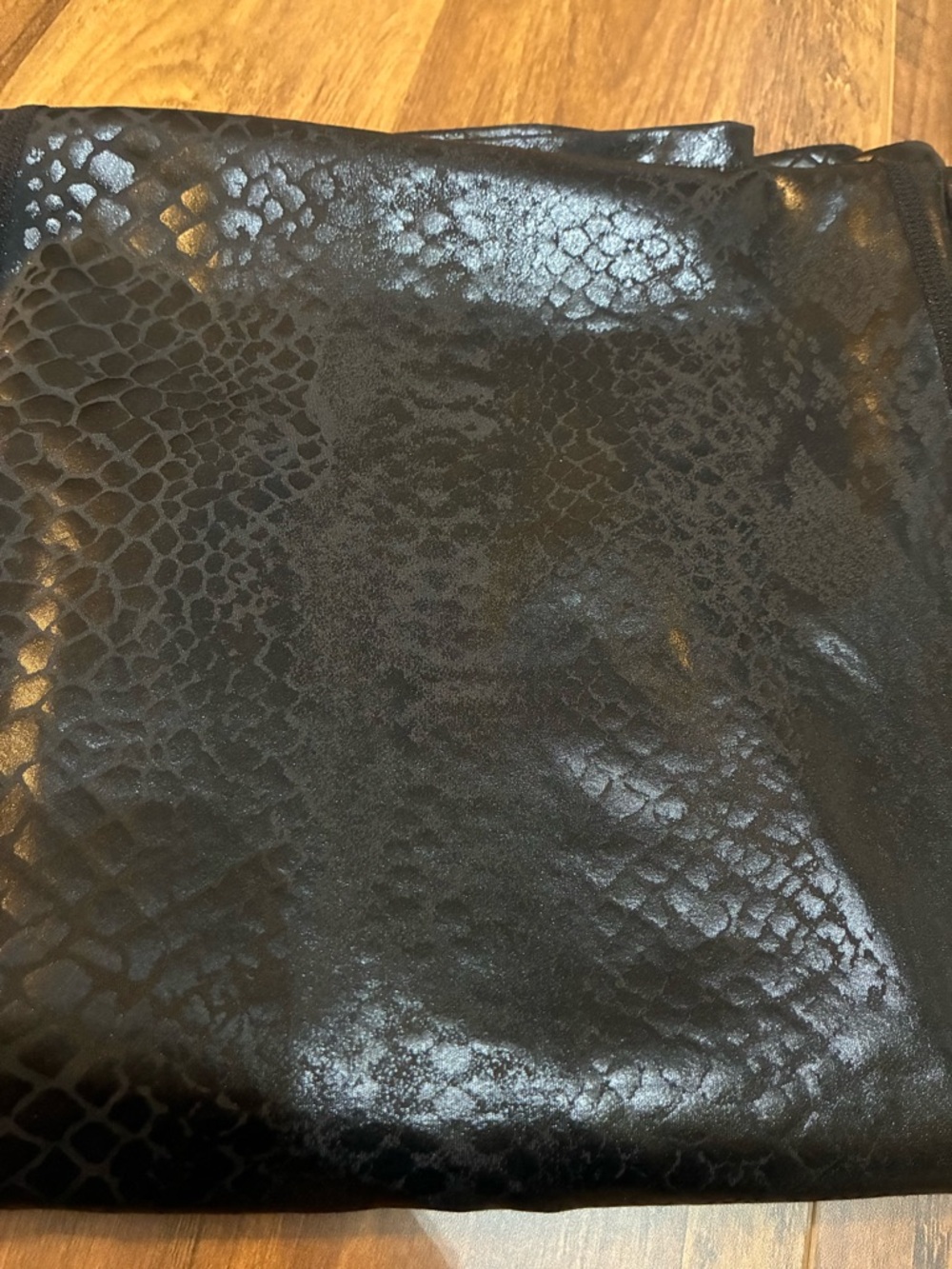 Mono B Black Leggings with Gold Snake-Print - Picture 9 of 9